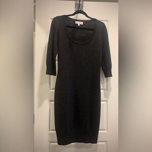 🔥ST JOHN COLLECTION🔥 Classic Little Black Knit Dress with 3/4 length sleeves.